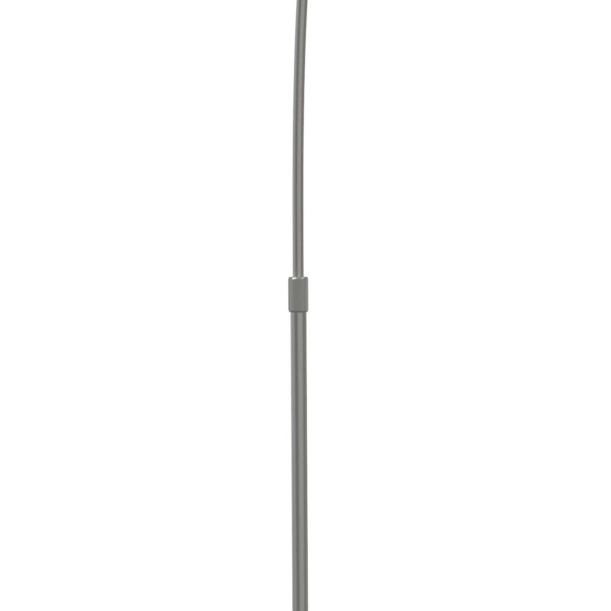 Pied de lampadaire E27 SATIN NICKEL en Métal HT200cm