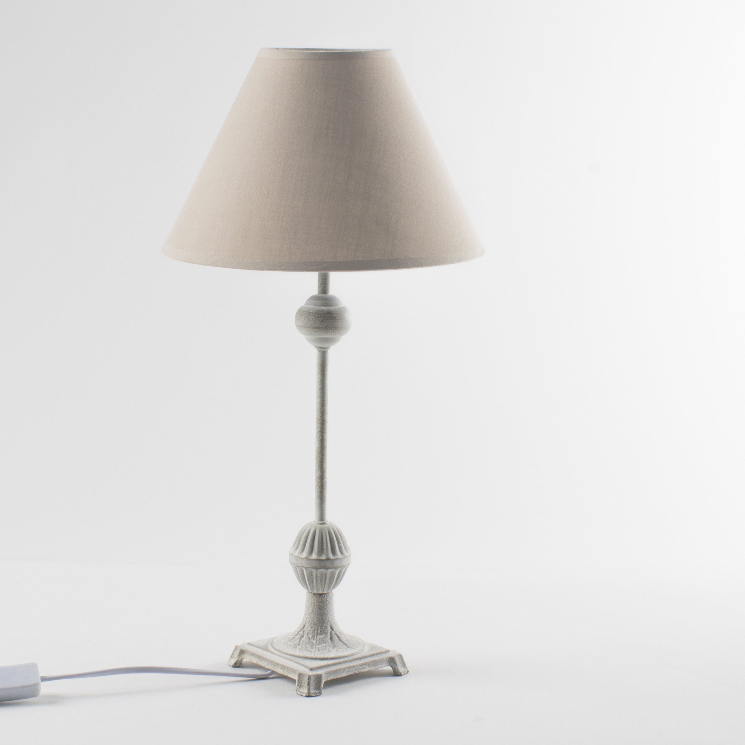 Lampe de table ROSABELLE taupe en métal