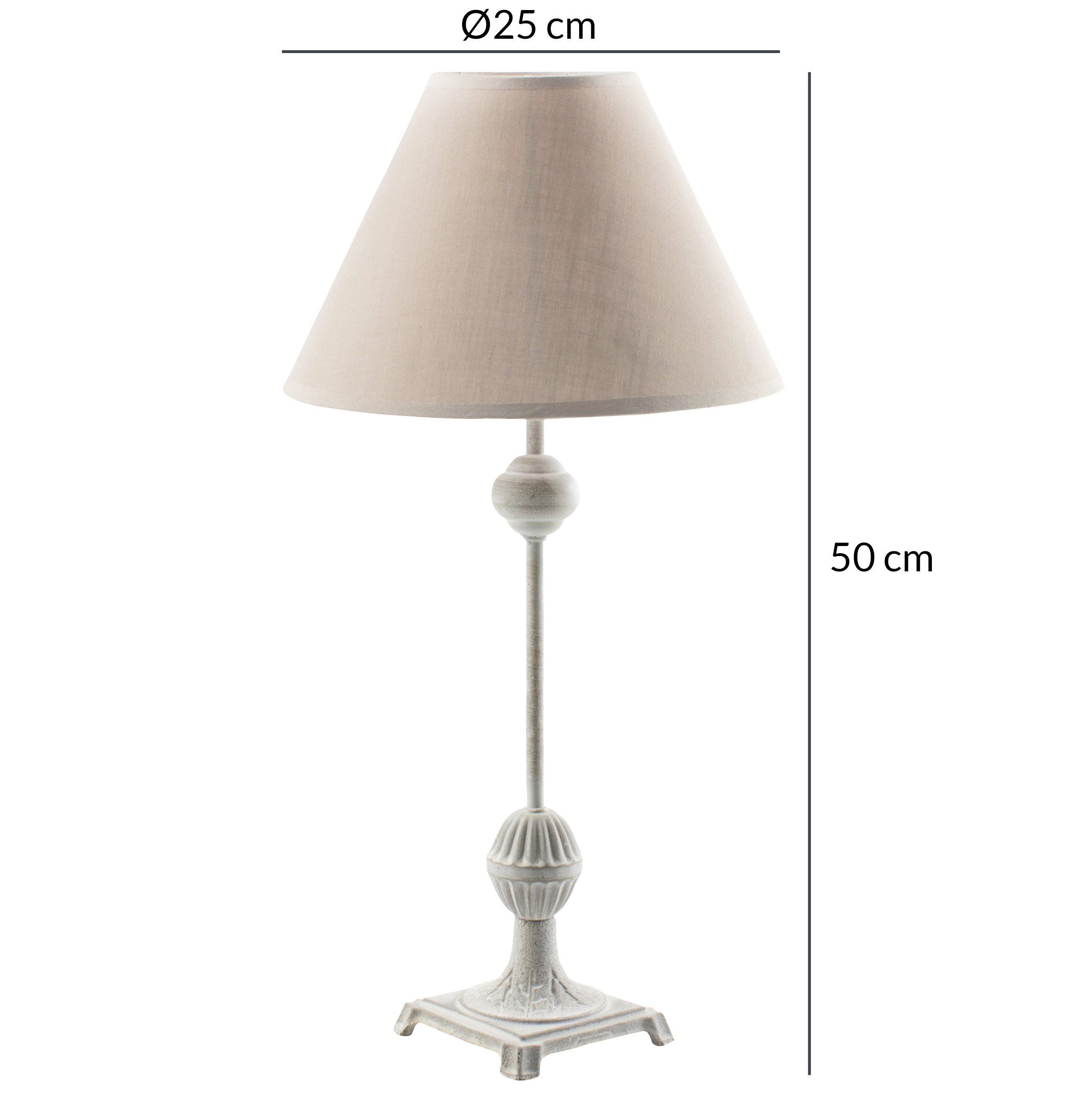 Lampe de table ROSABELLE taupe en métal