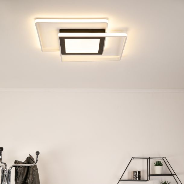 Plafonnier Led Dimmable, Blanc Lampe de Plafond Moderne avec
