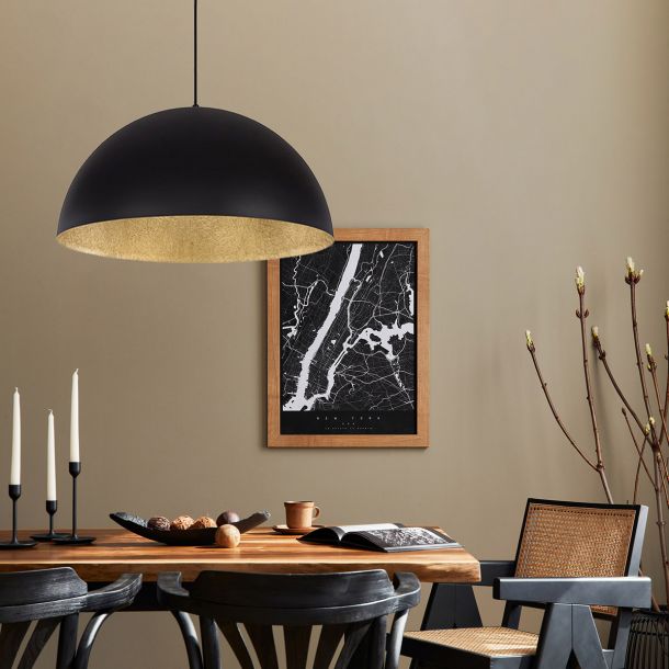 Lampe suspension suspension lampe salon lampe salle à manger lampe cuisine,  métal chanvre marron, E27, D