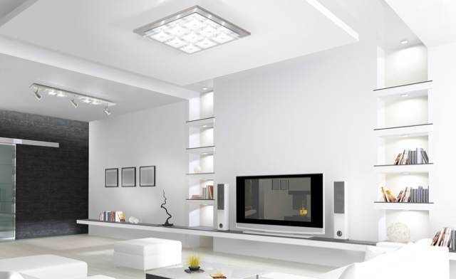 Plafond spot bande blanc salon lampe salle à manger luminaire